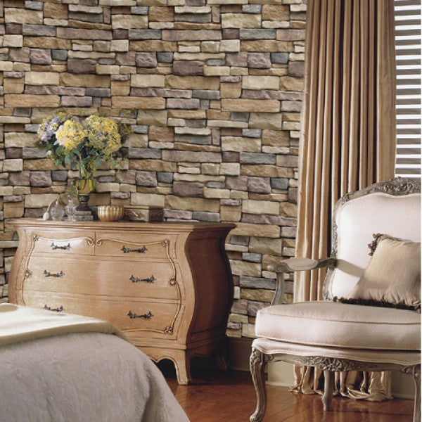 Brown Brick Design Wallpaper