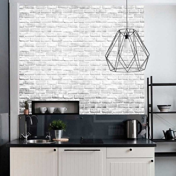 White Brick Design Wallpaper