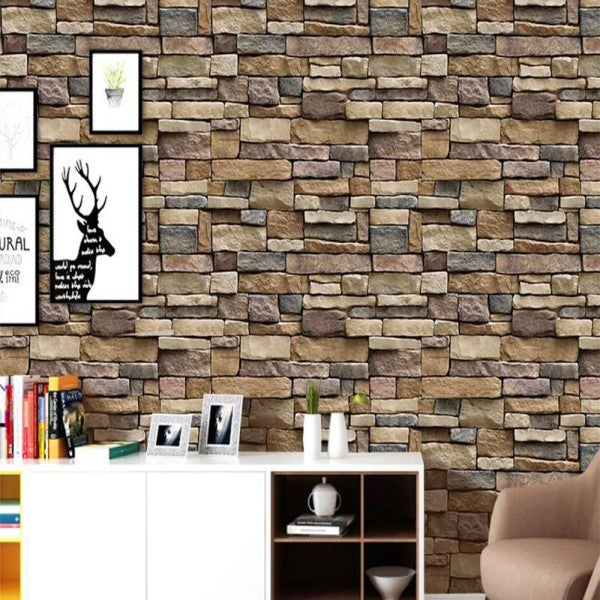 Brown Brick Design Wallpaper