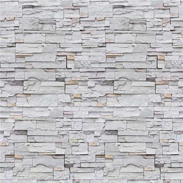 White Stone Brick Wallpaper