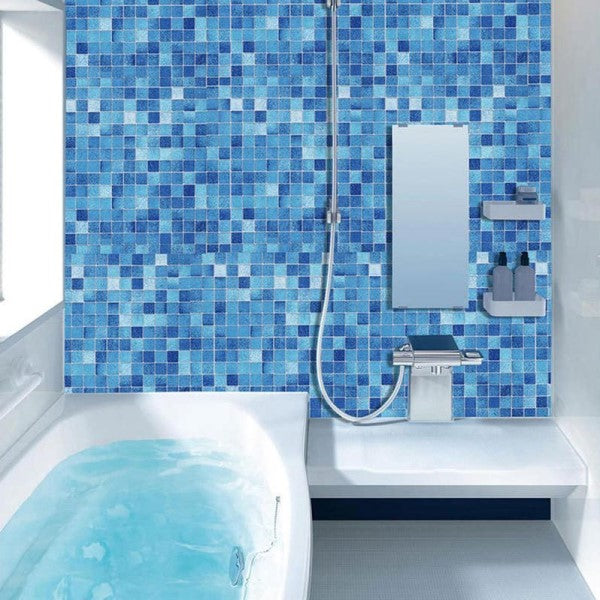 Blue Mosaic Tile Wallpaper