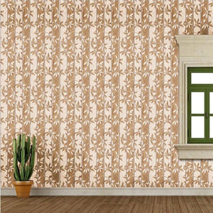 Wooden Flower Pattern Wallpaper
