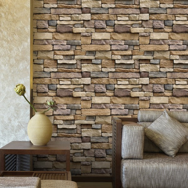 Brown Brick Design Wallpaper