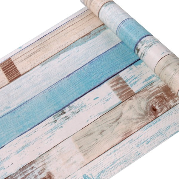 Multi Light Colour Wood Strip Wallpaper