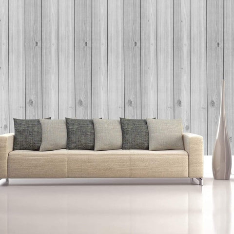 Grey Wooden Strip Wallpaper