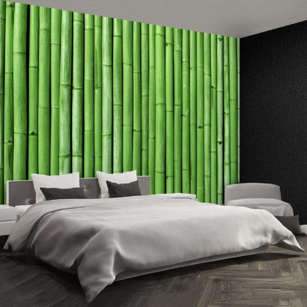Green Wooden Bamboo Wallpaper