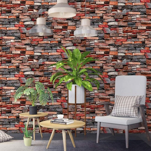 University Trendz Modern Brick Stone Style 3D Wall Poster Wallpaper Wall  Sticker PVC Adhesive Home Decor Stickers 200 x 45 cm Price in India   Buy University Trendz Modern Brick Stone Style