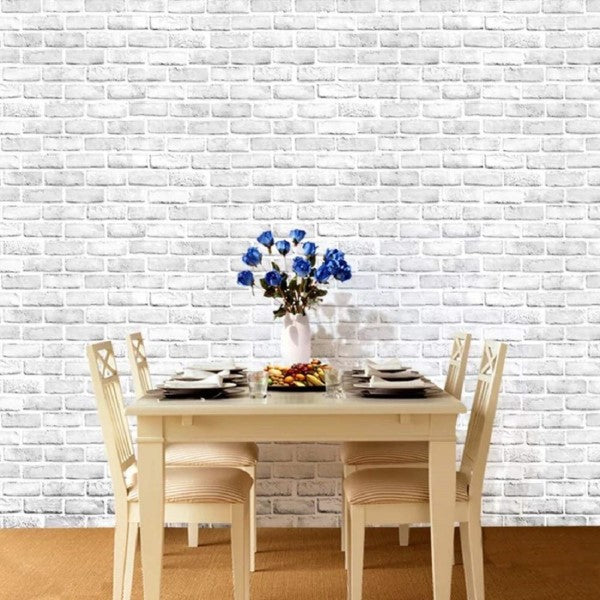 White color Bricks Wallpaper