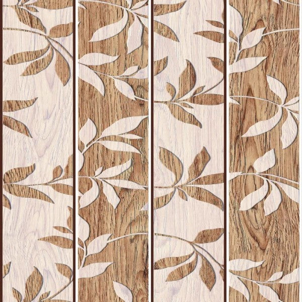 Wooden Flower Pattern Wallpaper