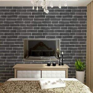 High Quality Premium Textured Wallpaper Grey Bricks Design 053  10 M 57  Square Feet 1 Full Roll Grey Bricks  24x7 eMall